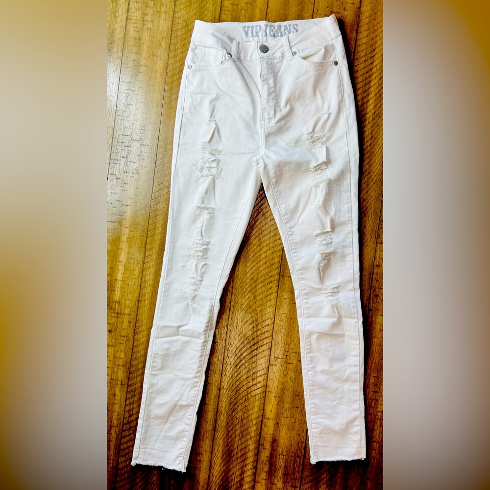 VIP Jeans - Distressed White - Size 5/27